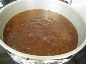 Chocolate Batter in Pan