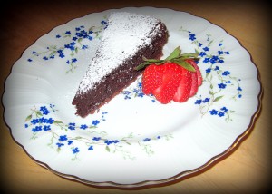 Plated Serving of Cake