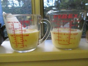 Buttermilk and egg mixture