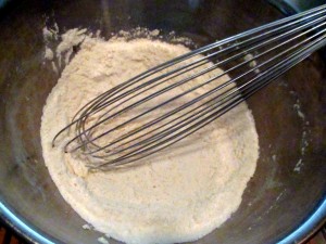 Whisking dry ingredients